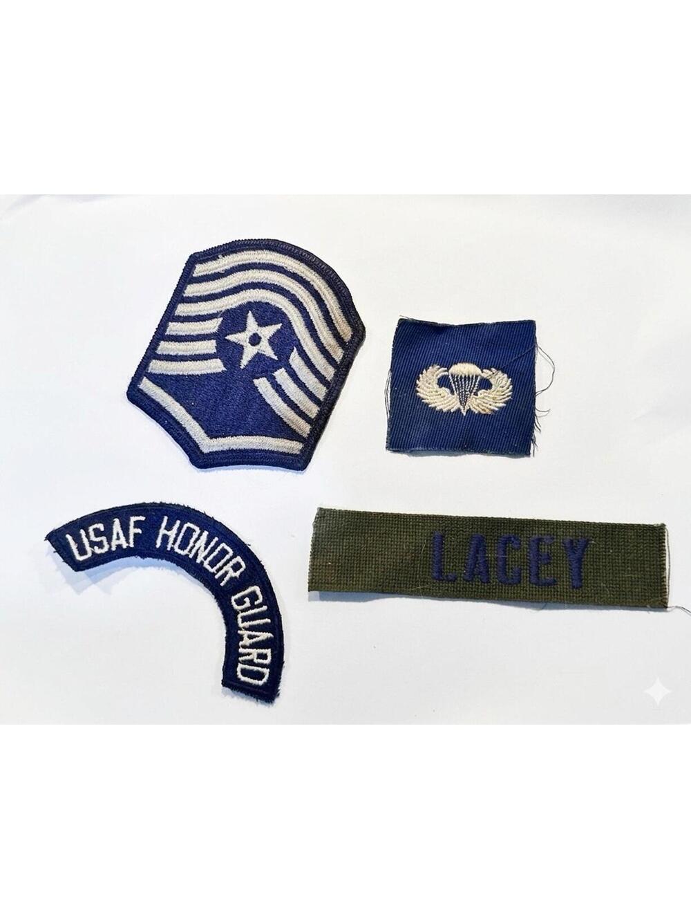 1960s USAF Patch Lot Vietnam War Era Master Sergeant Honor Guard Parachutist and